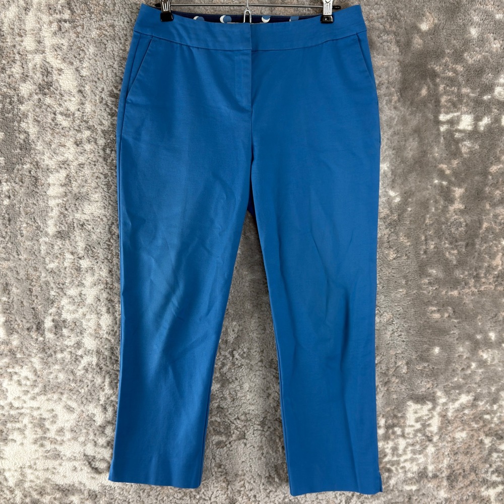 Boden Petites Size 6p Richmond Slim Ankle Stretch Trousers Blue Women